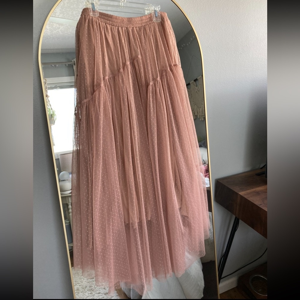 Hello Molly Pink Maxi A-Line Skirt